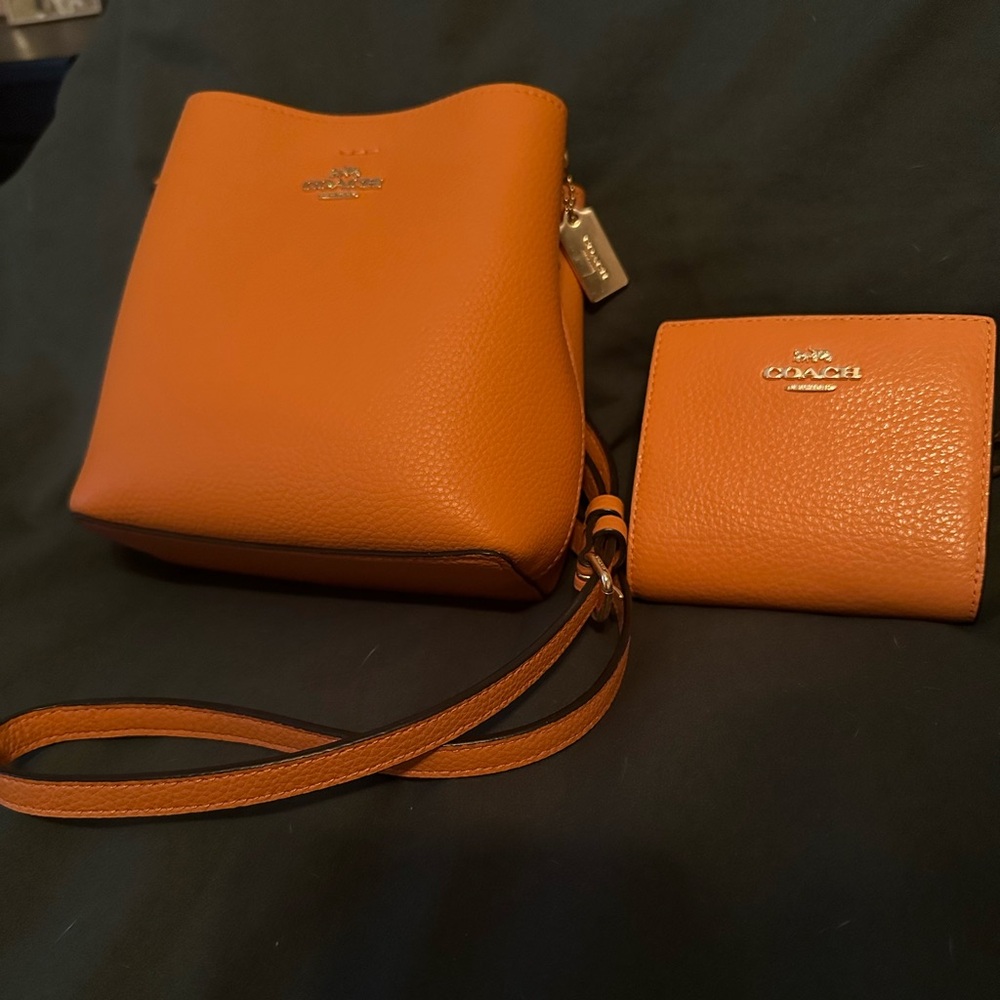 COACH Crossbody + Wallet - Orange